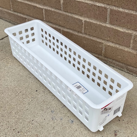 Bin Storage Organize Rubbermaid Slide'N Stack White Stackable - Picture 7 of 7